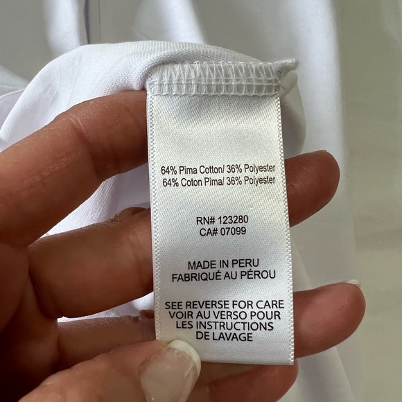 Travis Mathew Shirt Mens XL White River Rafter Pima Cotton Polo Golf Rugby - Picture 9 of 10